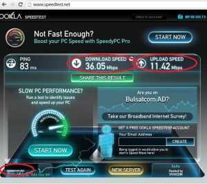 Speedtest-Bulsatcom
